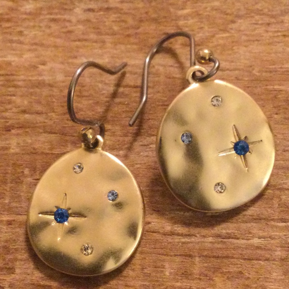 NWOT VTG Anthro Celestial Medallion Earrings